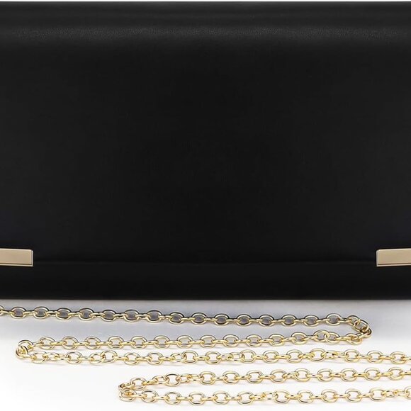 Clutch Purses for Women Elegant Evening Bag with 100cm Removable Chain, Flapover - Picture 1 of 7
